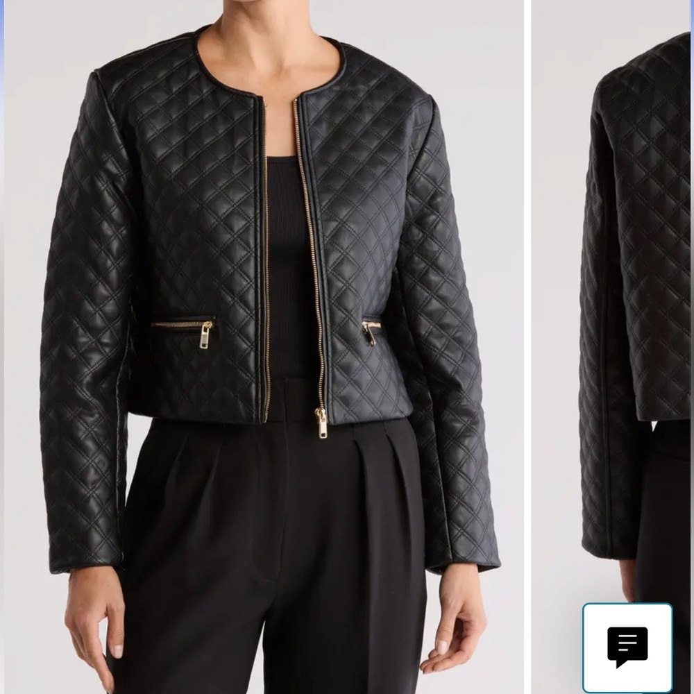 **NEW** Jason Wu faux leather quilted jacket